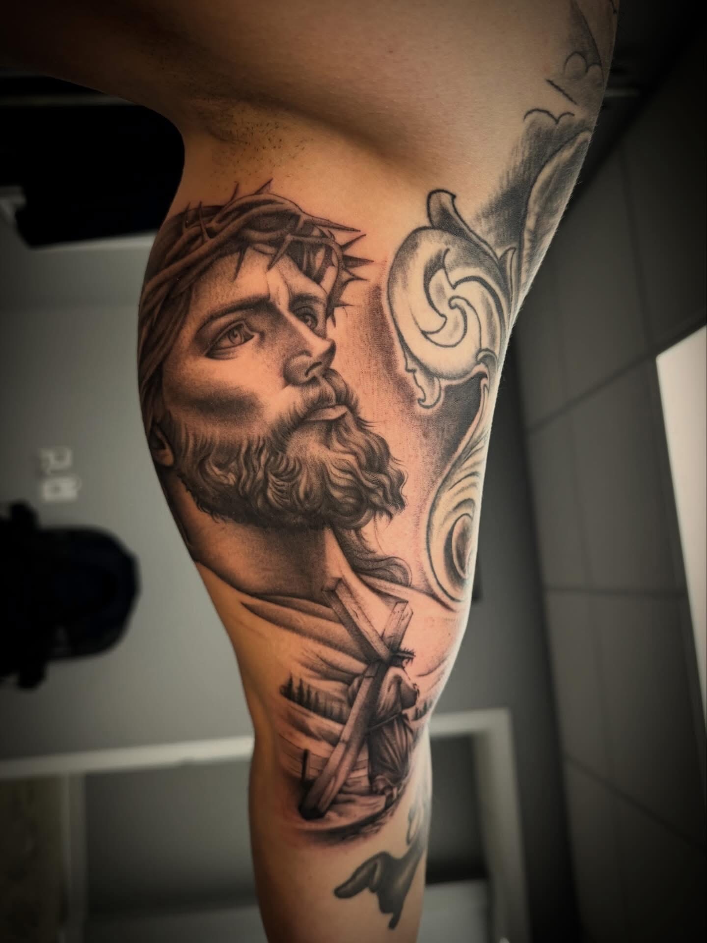 Custom tattoo Justin Solis Rogers Conway AR