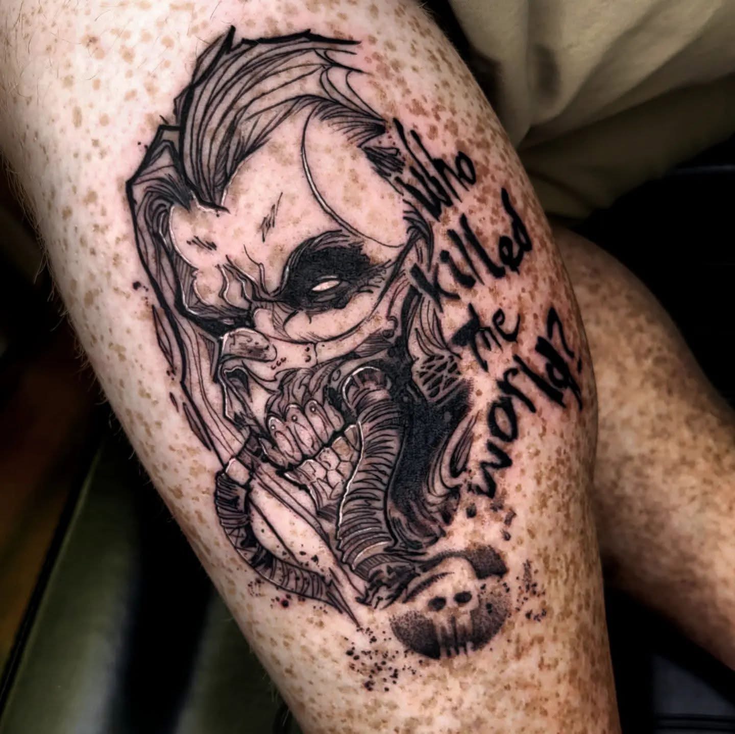 Black and grey tattoo by Justin Solis Arkansas
