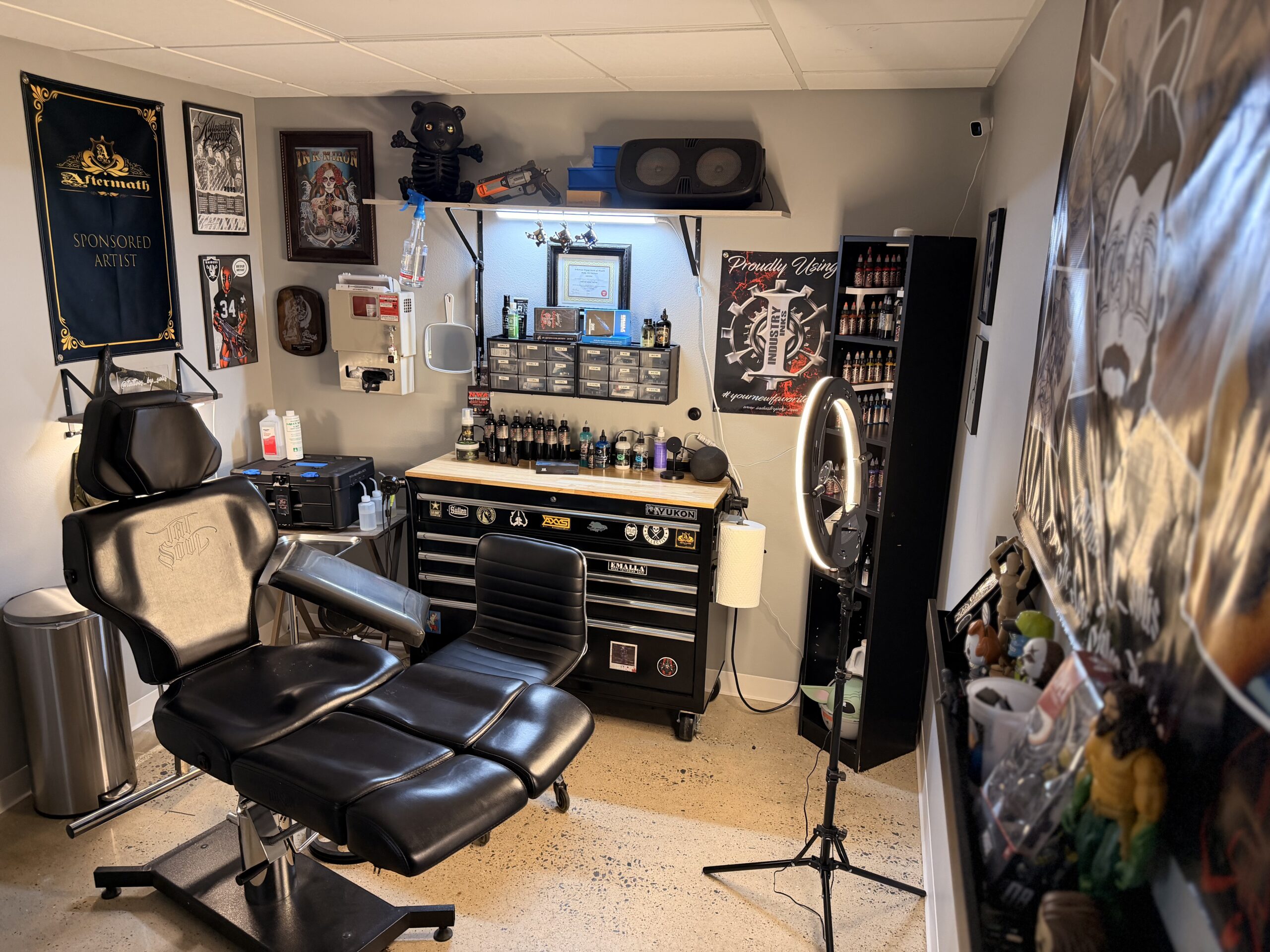 Professional workstation at Apex Tattoo Studio Conway AR